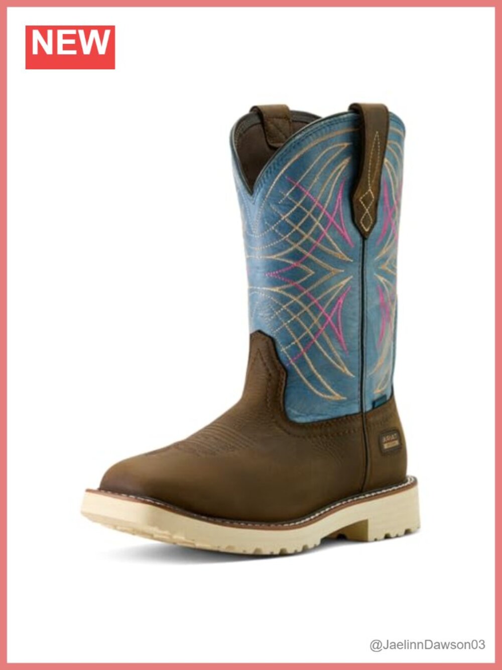 Waterproof Full-Grain Leather Wide Square Toe Work Boot